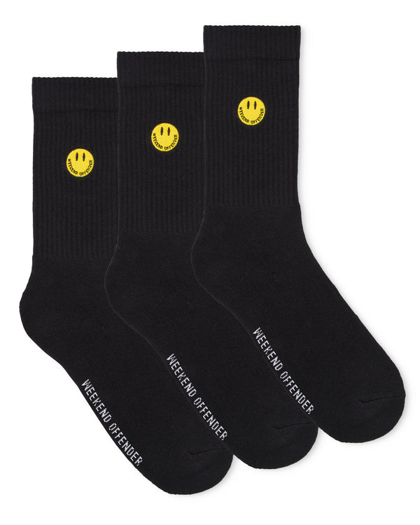 Smiley Sports Socks Black