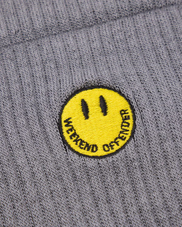 Smiley Sportsocken Schwarz/Marineblau/Grau