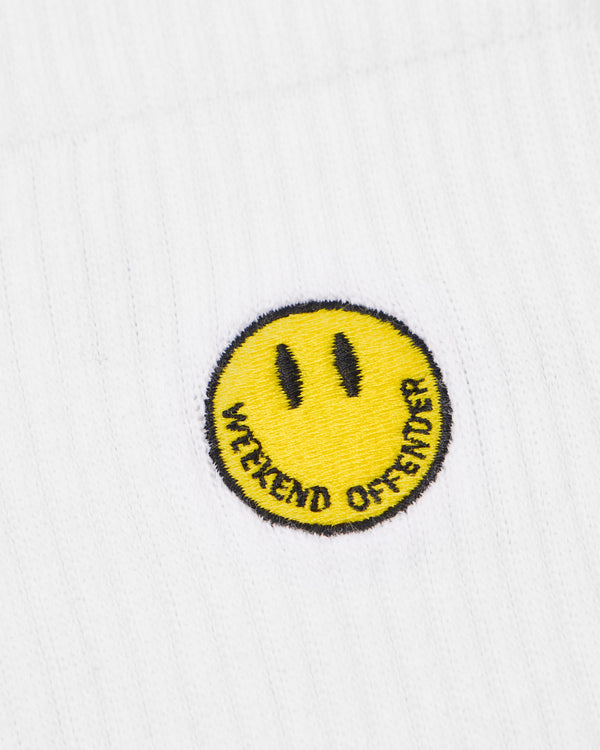 Calzini sportivi Smiley bianchi