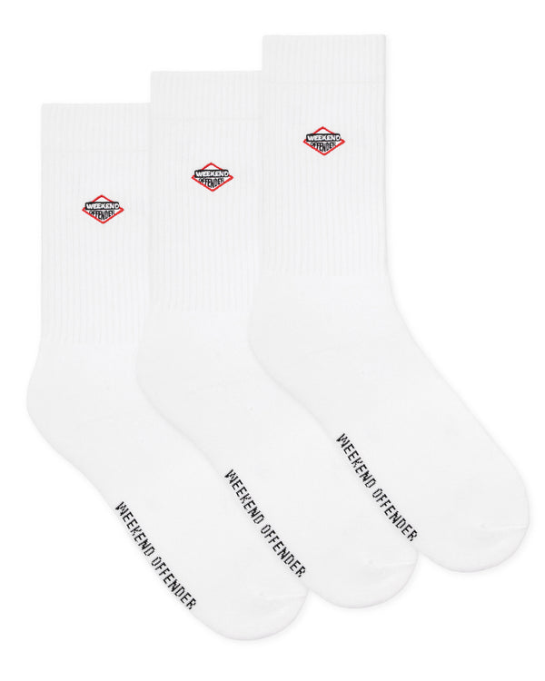 Brooklyn Sports Socks White