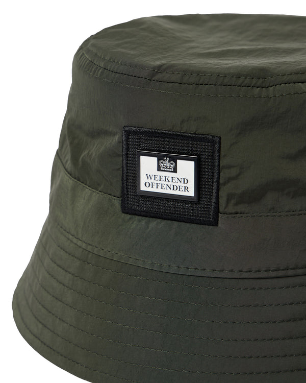 Long Beach Blvd Bucket Hat Black Forest Green
