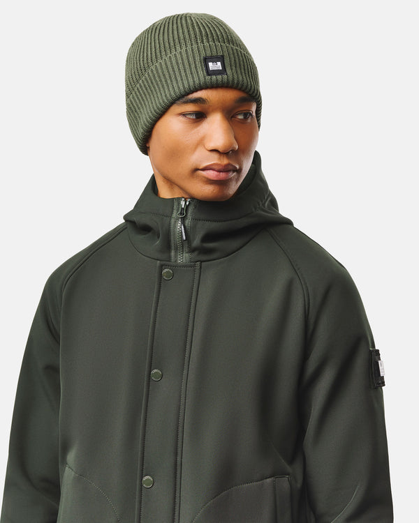 Kettama Rippstrickmütze Schwarzwaldgrün
