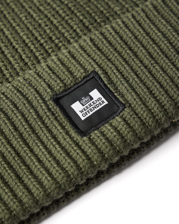 Kettama Rippstrickmütze Schwarzwaldgrün
