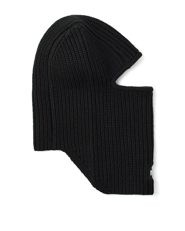 Oden Rib Knit Balaclava Black
