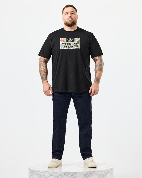 Taglie forti - Maglietta grafica Badman nera