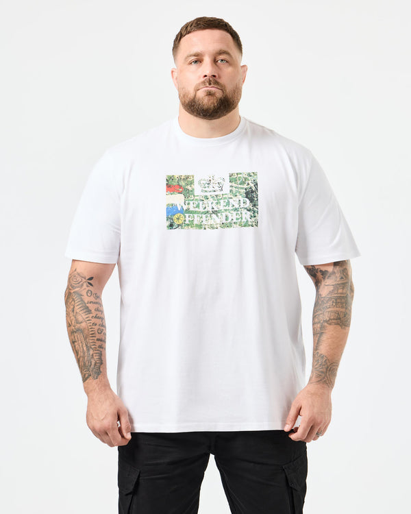 Taglie forti - Maglietta grafica Badman bianca