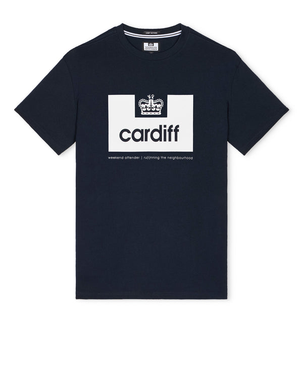 Maglietta City Series 2 Cardiff blu navy/bianco