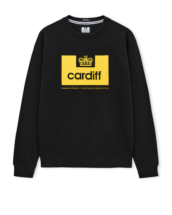 Felpa City Series 2 Cardiff nera/gialla