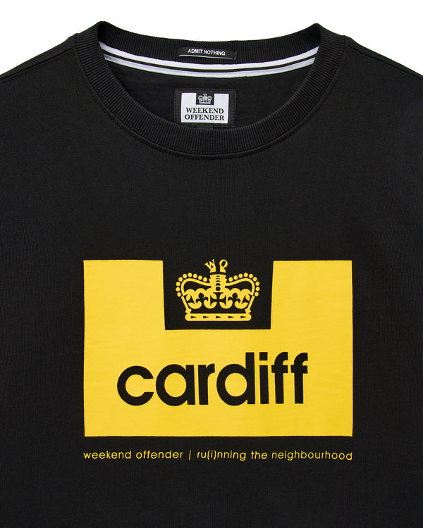 Felpa City Series 2 Cardiff nera/gialla