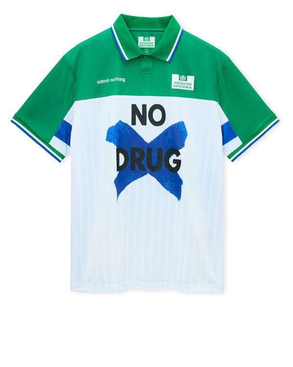 No Drug Football Shirt White