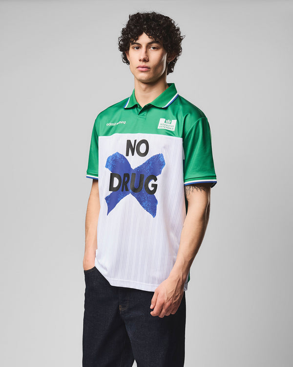 No Drug Football Shirt White