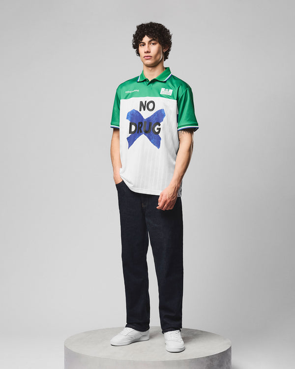 No Drug Football Shirt White