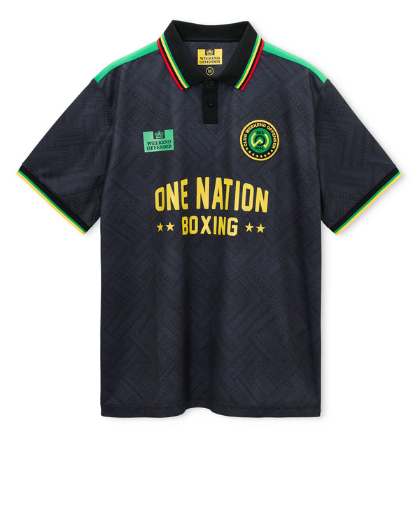 One Nation Football Shirt Black