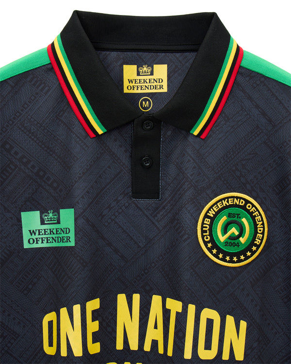 One Nation Football Shirt Black