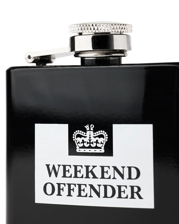 Hip Flask Black/White 60ml/2oz