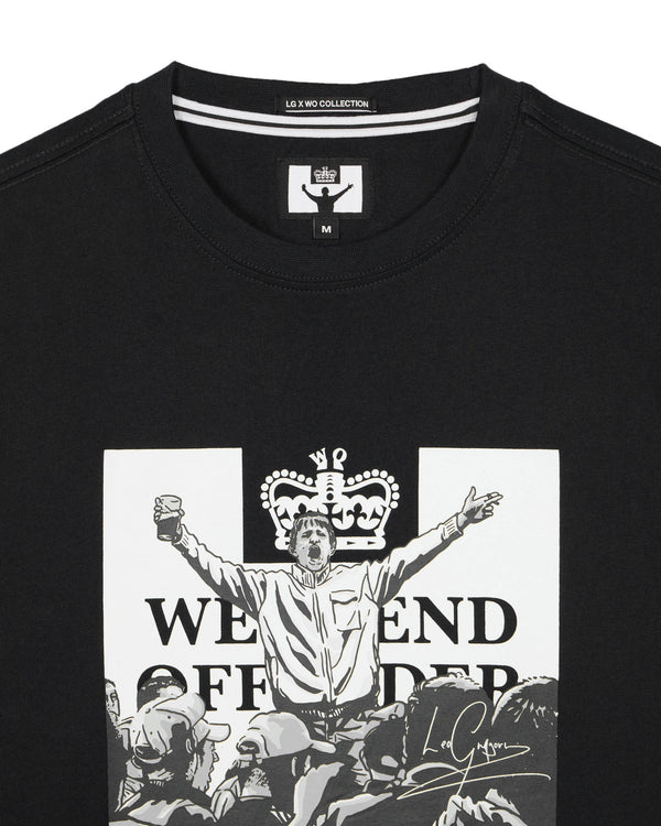 Plus Size - Leo Gregory Mono Graphic T-Shirt Black