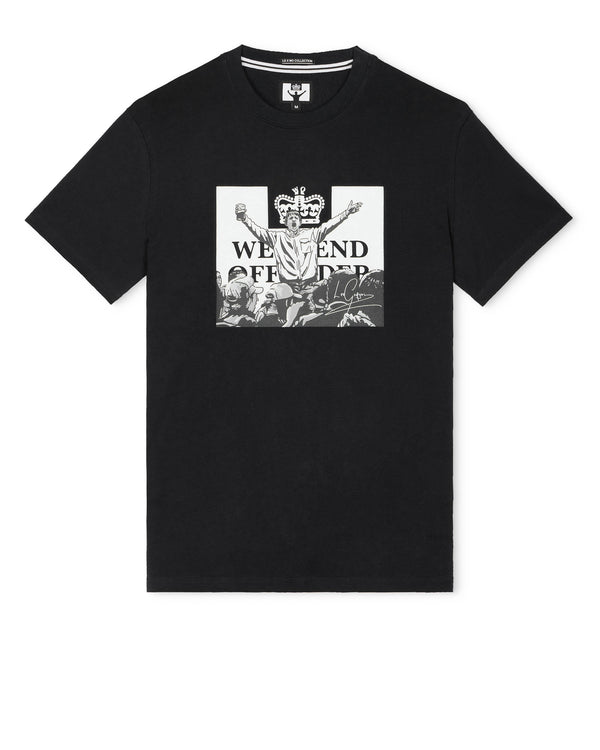 Plus Size - Leo Gregory Mono Graphic T-Shirt Black