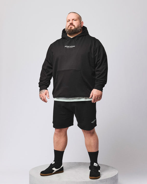 Plus Size - Cobain Hoodie Black/Amazonite Green