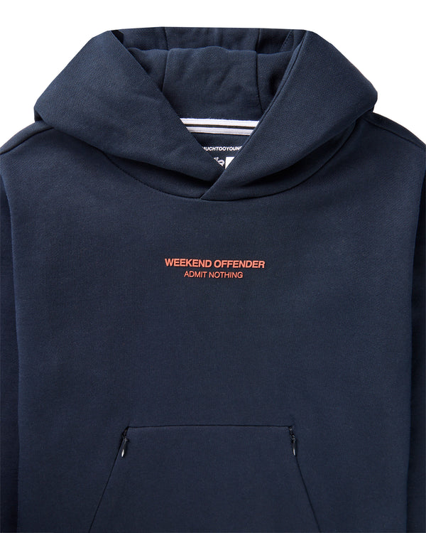 Kids Cobain Hoodie Navy/Sunset Orange