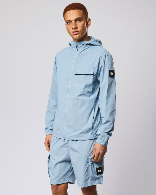 Temara Technical Windbreaker Jacket Blue Tourmaline