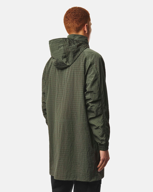 Algiers Longline Mac Nero Verde Foresta