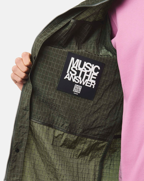 Algiers Longline Mac Nero Verde Foresta
