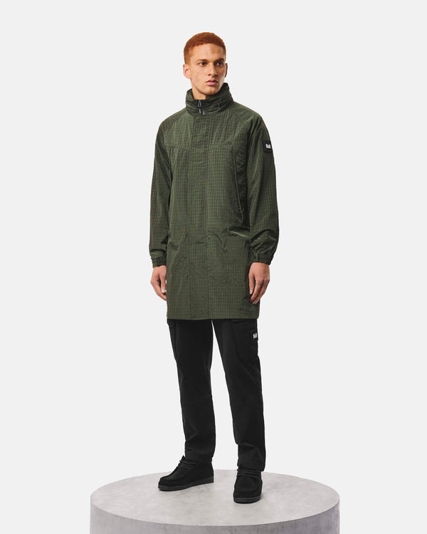 Algiers Longline Mac Nero Verde Foresta