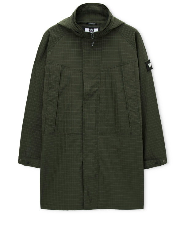 Algiers Longline Mac Nero Verde Foresta