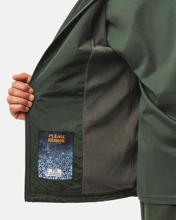 Technician Fleece Lined Jacket Black Forest Green