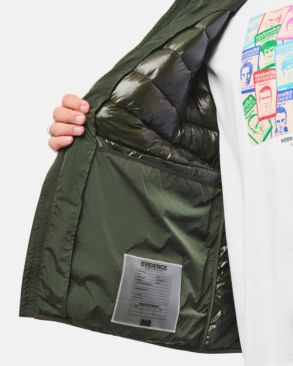 Plus Size - La Guardia Puffer Jacket Black Forest Green