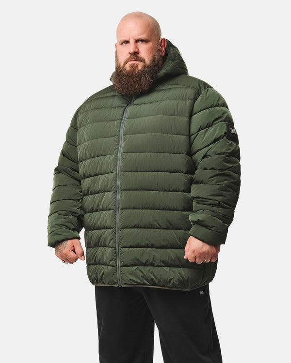 Plus Size - La Guardia Puffer Jacket Black Forest Green