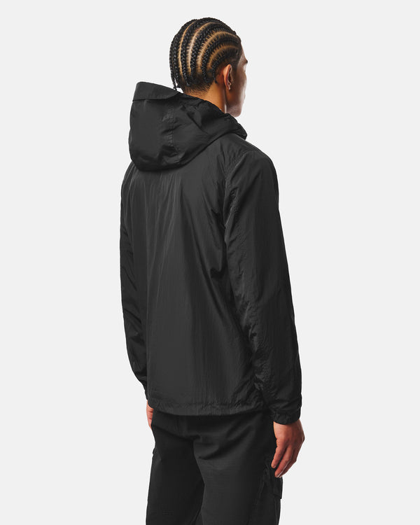 Windjacke mit Campania-Karomuster in Schwarz