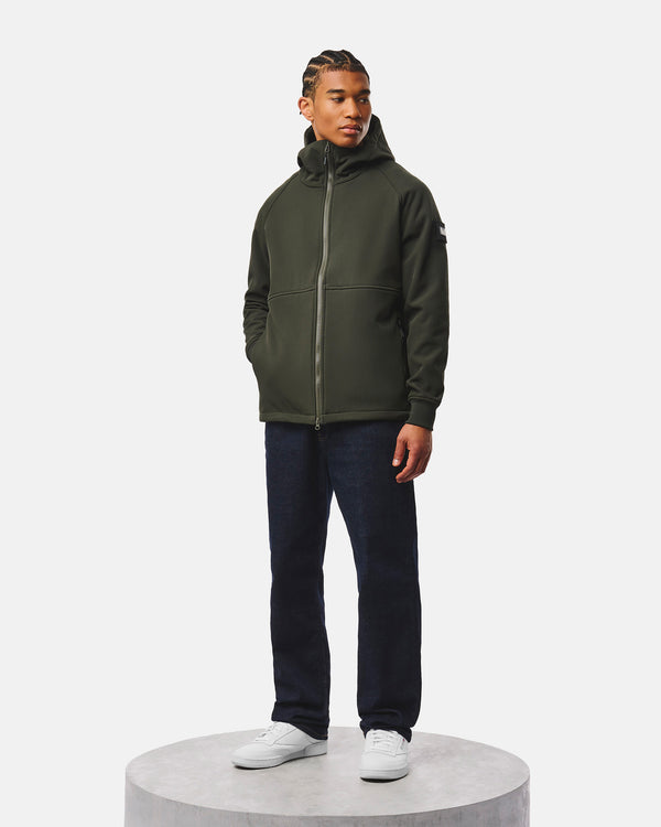 Stipe Softshell Jacket Black Forest Green