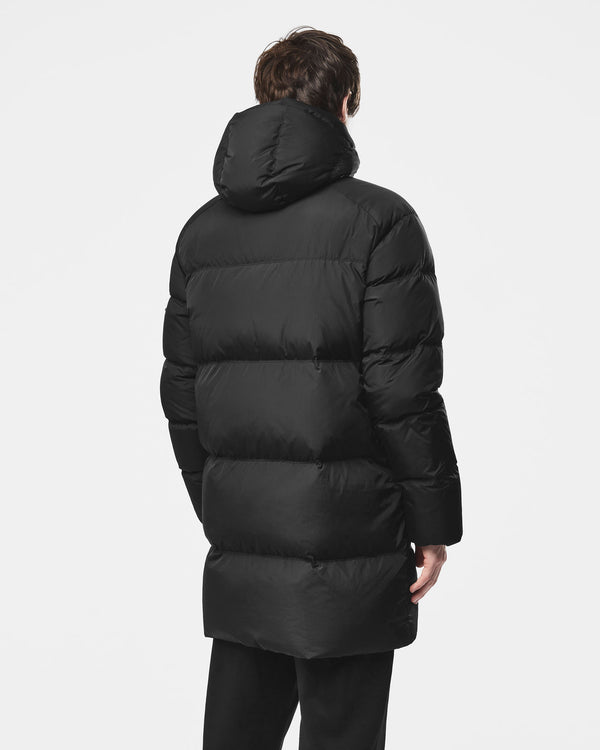 Grampian Longline Daunenjacke Schwarz