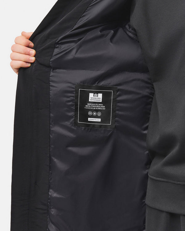 Grampian Longline Daunenjacke Schwarz