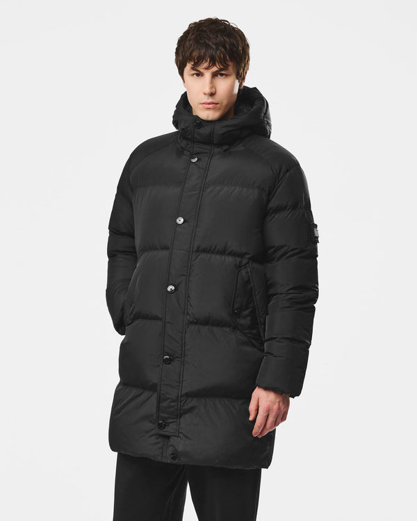 Grampian Longline Daunenjacke Schwarz