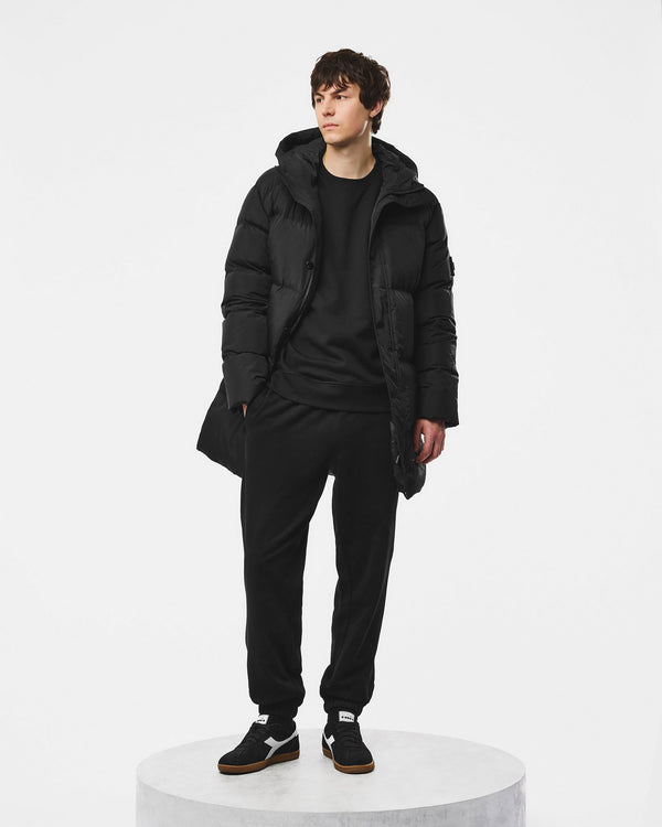 Grampian Longline Daunenjacke Schwarz