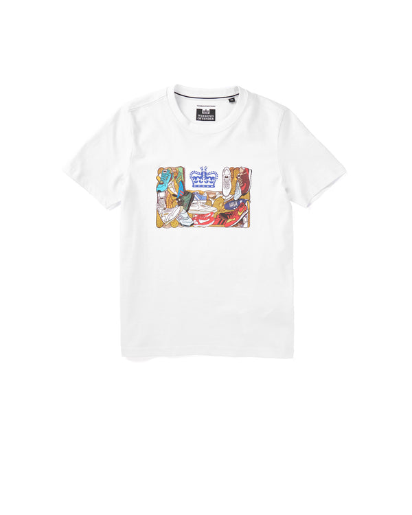 Weißes D'arblay Grafik-T-Shirt für Kinder