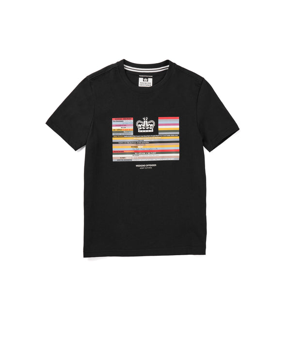 Schwarzes Kinder-T-Shirt mit Vinyl-Grafik