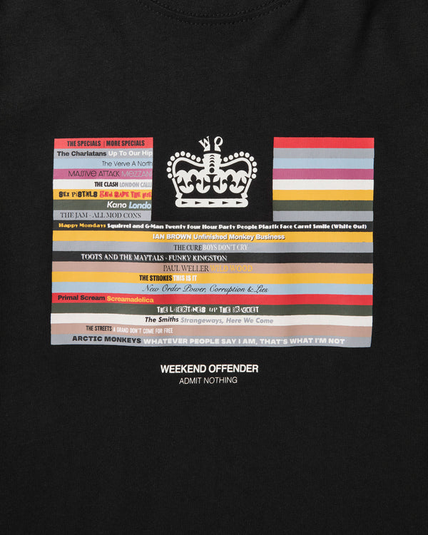 Schwarzes Kinder-T-Shirt mit Vinyl-Grafik