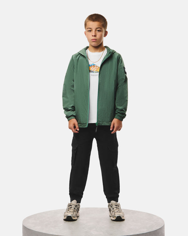 Kinder Techniker Fleece-gefütterte Jacke Thymiangrün