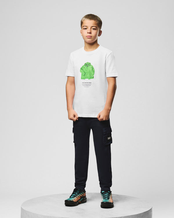 Weißes Kinder-T-Shirt mit Naz-Grafik