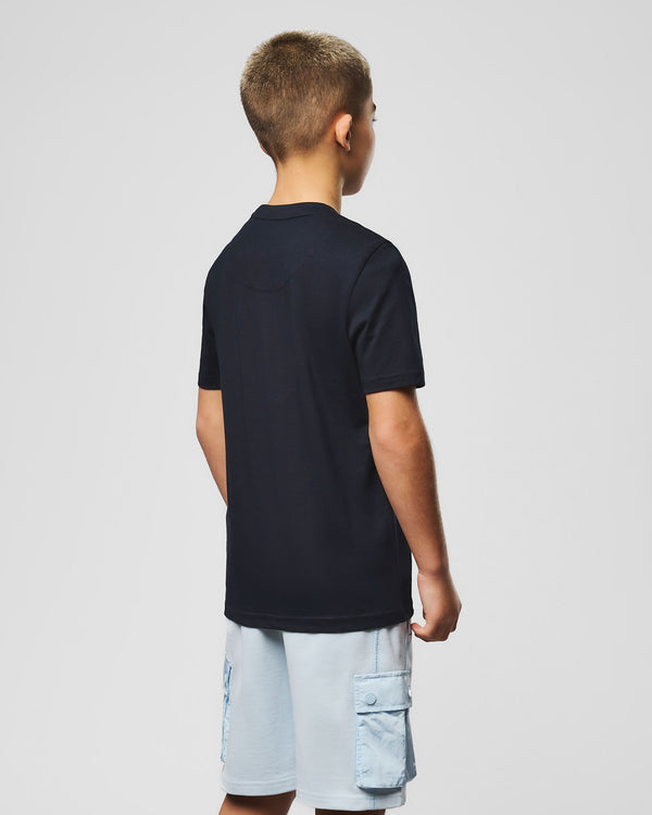 D'arblay Grafik-T-Shirt für Kinder, Marineblau