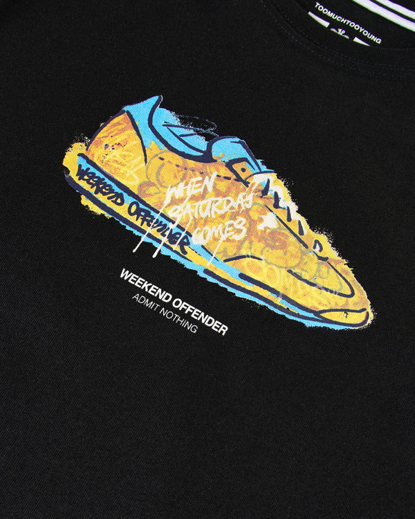 Kinder Adventus Grafik-T-Shirt Schwarz