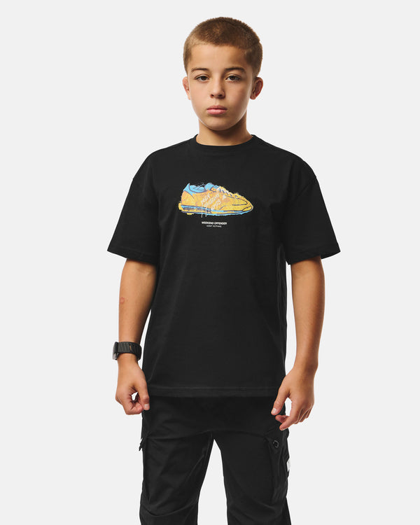 T-shirt grafica Adventus per bambini nera