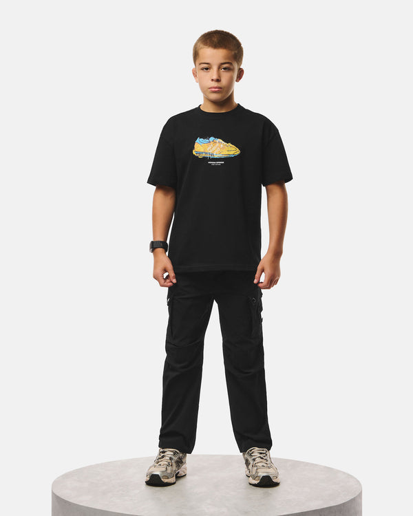 T-shirt grafica Adventus per bambini nera