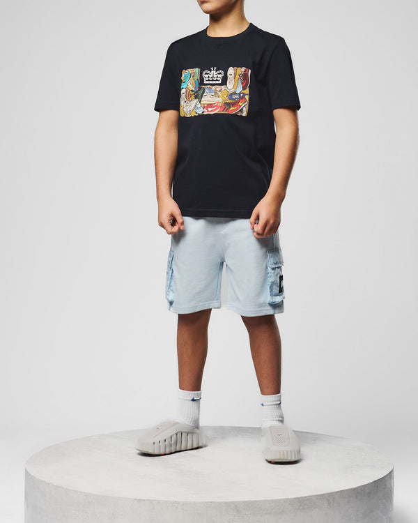 Kids Nor'Easter Jogger Shorts Sky Blue