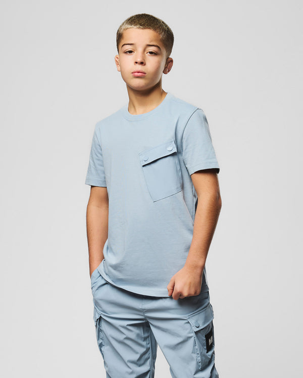 Maglietta Adrar per bambini blu tormalina