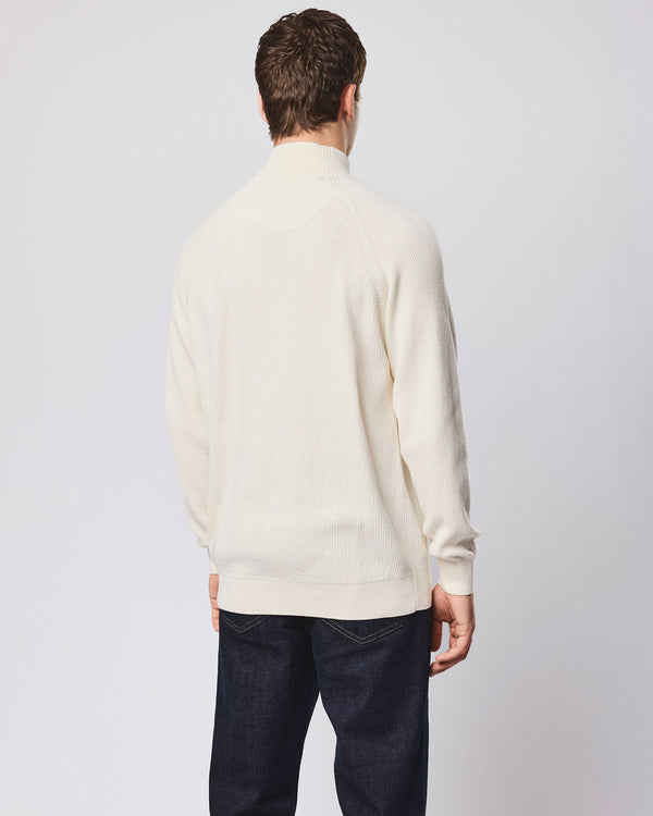 Isser Quarter Zip Jumper Ivory