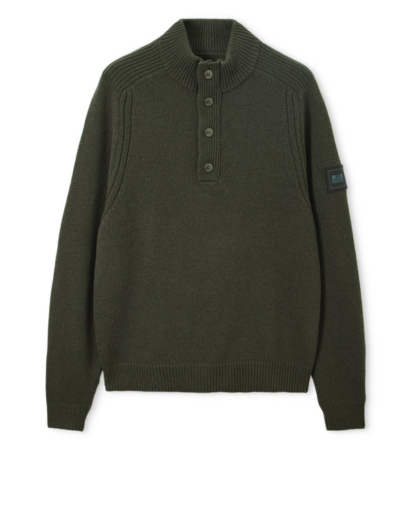 Castillos Wool Jumper Black Forest Green